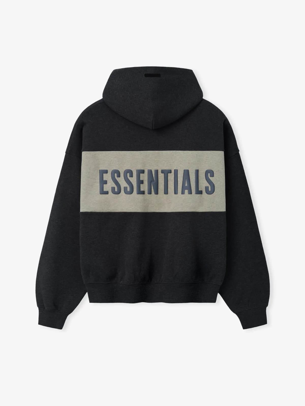Sudadera Essentials Cropped Relaxed Panelled Acero Gris Jaspe Foca, Essentials Hoodie (vista 4)