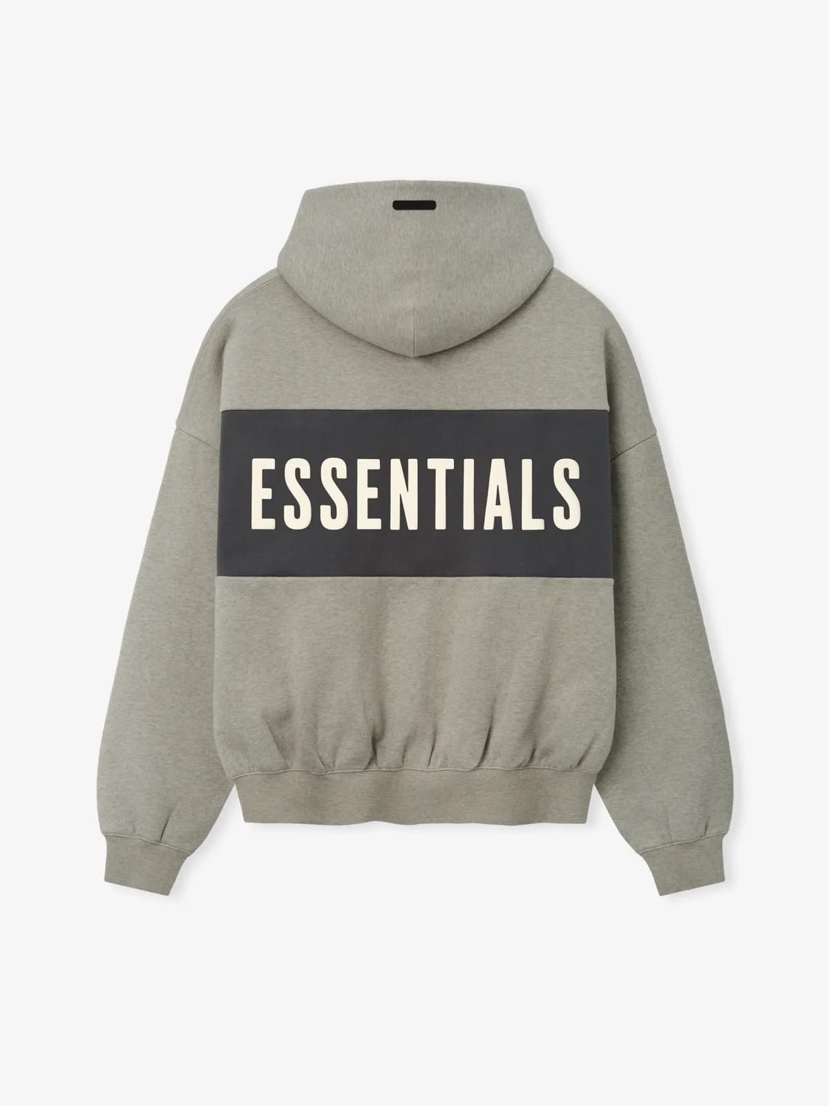 Sudadera Essentials Cropped Relaxed Panelled Foca Jaspe Acero Gris, Essentials Hoodie (vista 1)