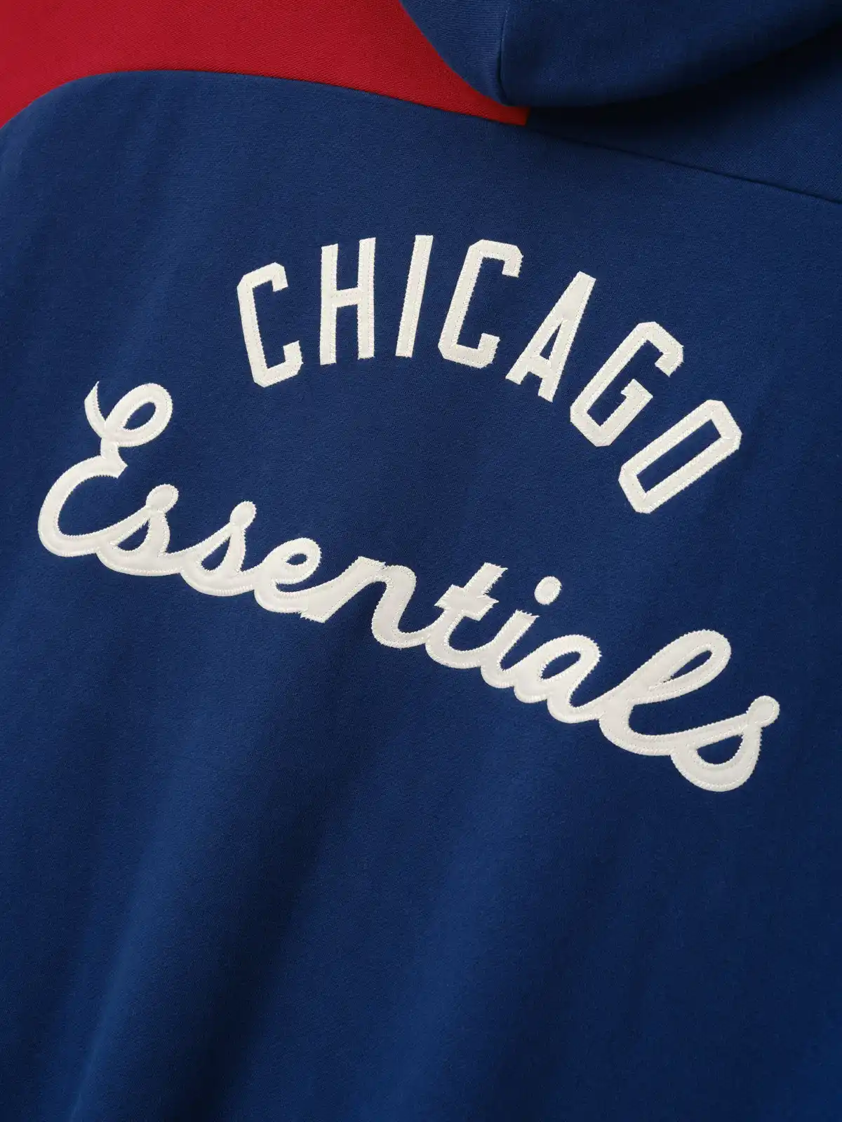 Sudadera Essentials Cubs Raglan Half Zip Sport Estate Azul Piedra Rojo, Essentials Hoodie (vista 5)