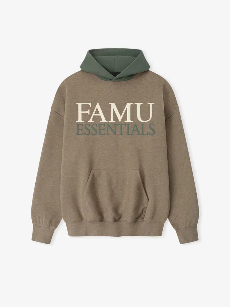 Sudadera Essentials FAMU Sport Jaspe Balsam Verde, Essentials Hoodie (vista 1)